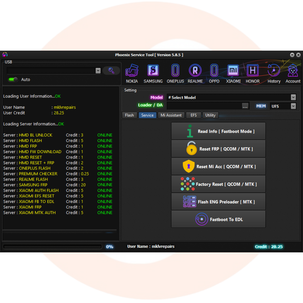 Phoenix Service Tool V5.8