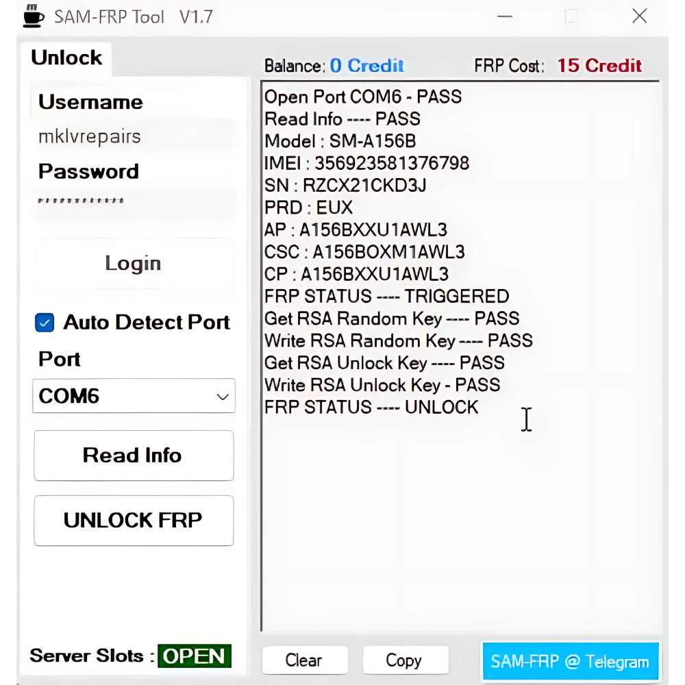 Sam Frp Credits Tool